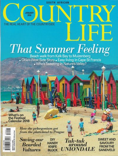 Cover of South African Country Life Magazine - Issue 258 - January 2018