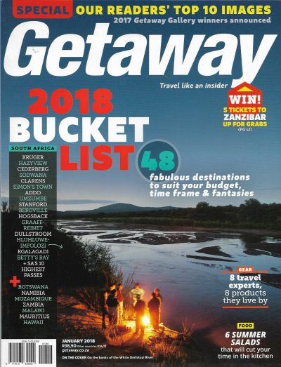 Cover of Getaway Magazine - Volume 29 Number 10 - January 2018