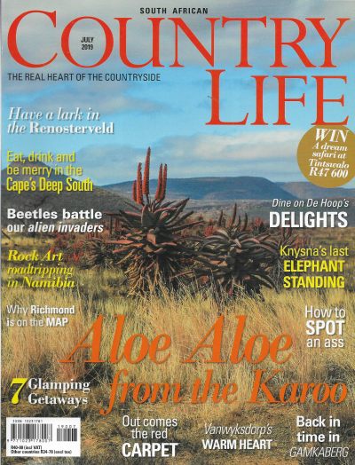 Cover of South African Country Life Magazine - Issue 276 - July 2019