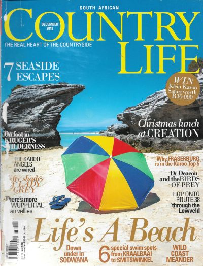 Cover of South African Country Life Magazine - Issue 269 - December 2018