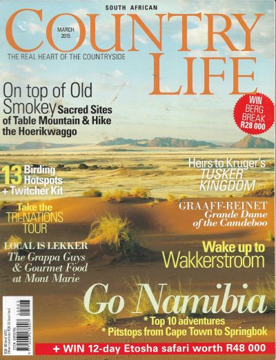 Cover of South African Country Life Magazine - Issue 224 - March 2015