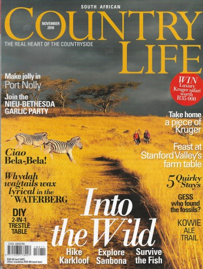 Cover of South African Country Life Magazine - Issue 268 - November 2018