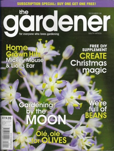 Cover of The Gardener South Africa Magazine - December 2008