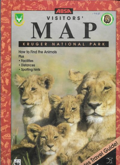 Cover of Visitors' Map Kruger National Park from 1998