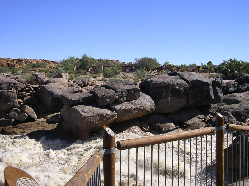 Hut accommodation near the waterfall