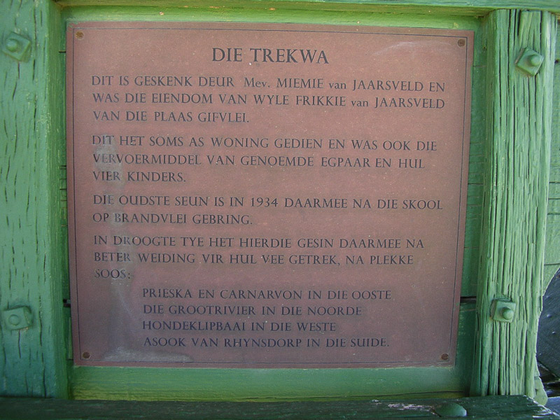 Historical Wagon plaque