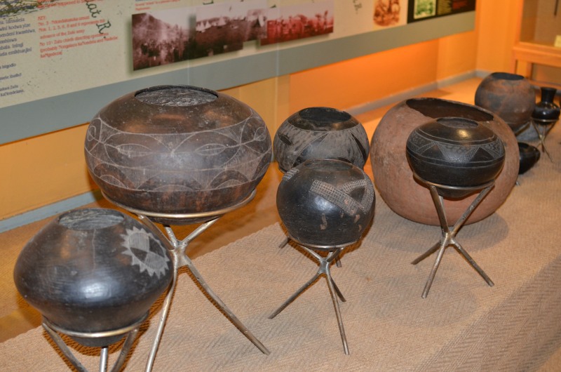 Zulu pots at Dukuza Museum