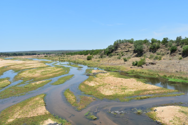 Wide riverbed